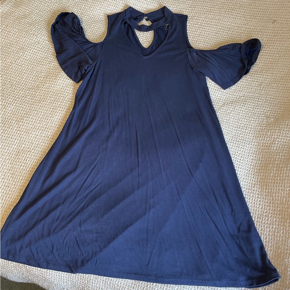 Alya High Neck Mini Dress with Off the Shoulder Detailing - Picture 2 of 6